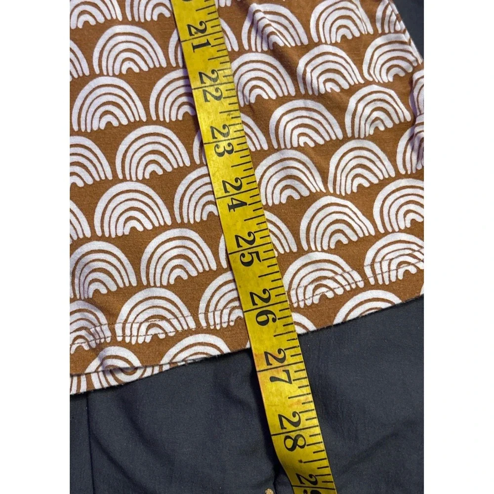 Little Sleepies Women's Brown Rainbow Long Sleeve Pajama Top Medium
